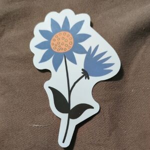 Floral Sticker with Blue and Orange Design 🔥🔥🔥20/$10, Bundle And Save